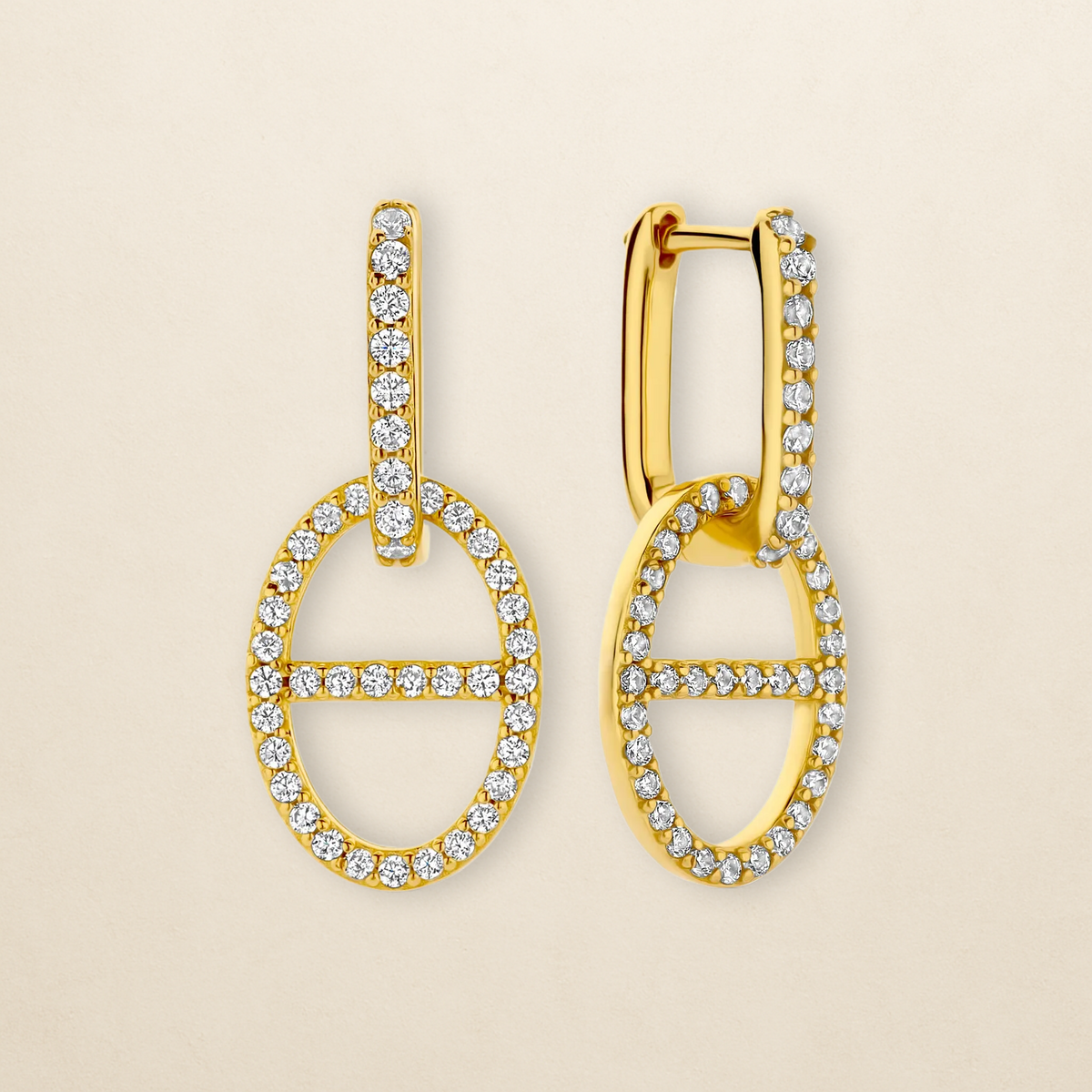 Noelle Creolen – klarer Zirkonia in 925er Silber