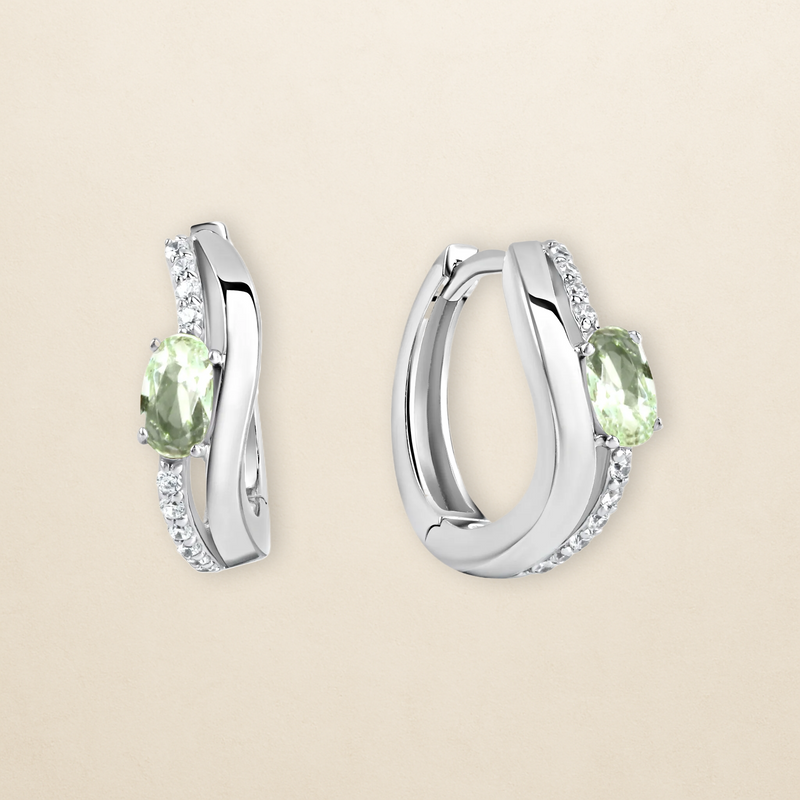 Amélie Creolen – klarer Zirkonia in 925er Silber