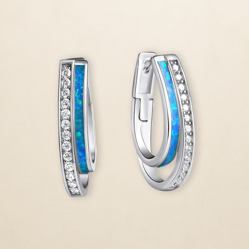 Étoile Creolen – klarer Zirkonia in 925er Silber