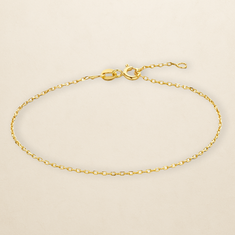 Fleur Diamantiertes Ankerarmband – in 585er Gold