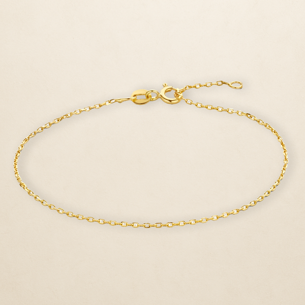 Fleur Diamantiertes Ankerarmband – in 585er Gold