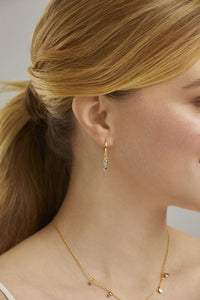 cai Creolen 925-Sterling Silber vergoldet 4,0cm Zirkonia