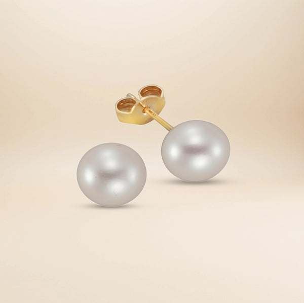 Lumière Ohrstecker – Perle in 585er Gold