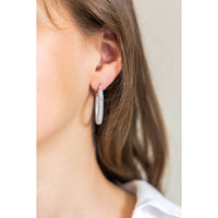 Céleste Classic Creolen – 925 Sterling Silber rhodiniert