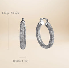 Céleste Classic Creolen – 925 Sterling Silber rhodiniert