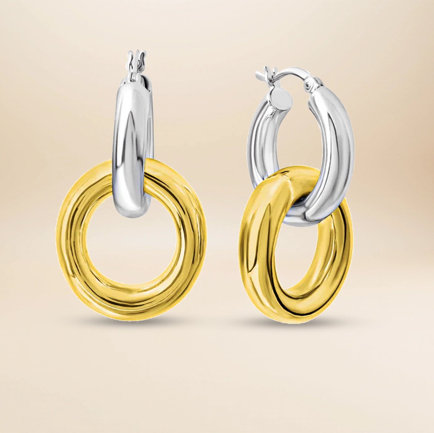 Céleste Sculpt Creolen – 925 Sterling Silber teilvergoldet
