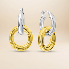 Céleste Sculpt Creolen – 925 Sterling Silber teilvergoldet