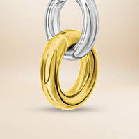 Céleste Sculpt Creolen – 925 Sterling Silber teilvergoldet