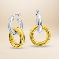Céleste Sculpt Creolen – 925 Sterling Silber teilvergoldet