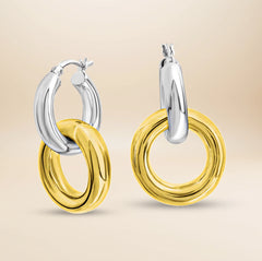 Céleste Sculpt Creolen – 925 Sterling Silber teilvergoldet