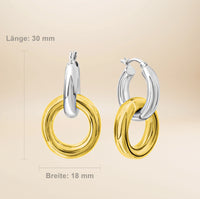 Céleste Sculpt Creolen – 925 Sterling Silber teilvergoldet