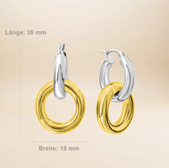 Céleste Sculpt Creolen – 925 Sterling Silber teilvergoldet