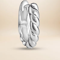 Soline Sculpt Creolen – 925 Sterling Silber rhodiniert