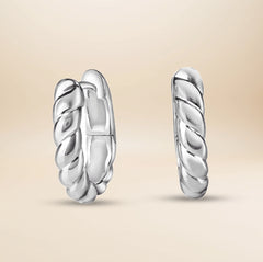 Soline Sculpt Creolen – 925 Sterling Silber rhodiniert