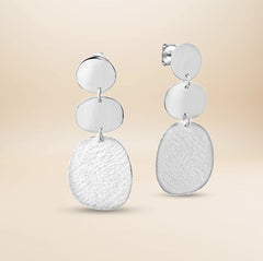 Étoile Sculpt Ohrhänger – 925 Sterling Silber teil-mattiert