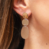 Étoile Sculpt Ohrhänger – 925 Sterling Silber teil-mattiert