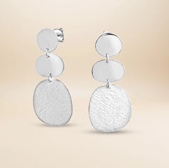 Étoile Sculpt Ohrhänger – 925 Sterling Silber teil-mattiert