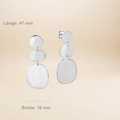 Étoile Sculpt Ohrhänger – 925 Sterling Silber teil-mattiert