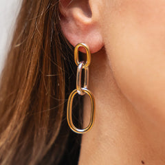 Clairette Sculpt Ohrhänger – 925 Sterling Silber teilvergoldet