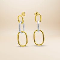 Clairette Sculpt Ohrhänger – 925 Sterling Silber teilvergoldet