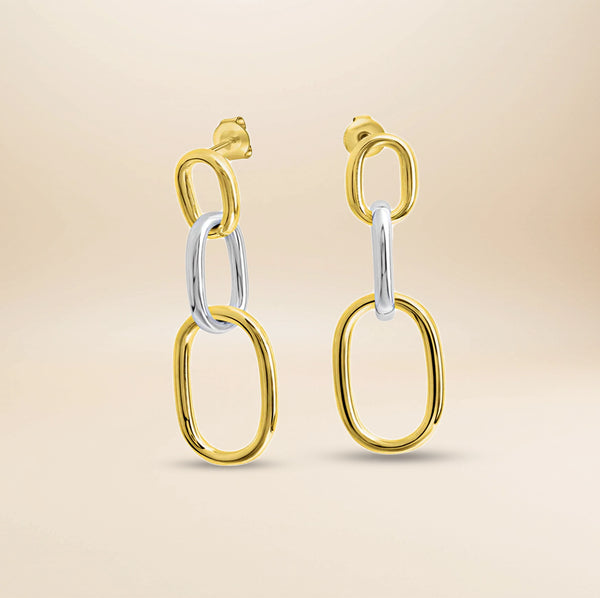 Clairette Sculpt Ohrhänger – 925 Sterling Silber teilvergoldet