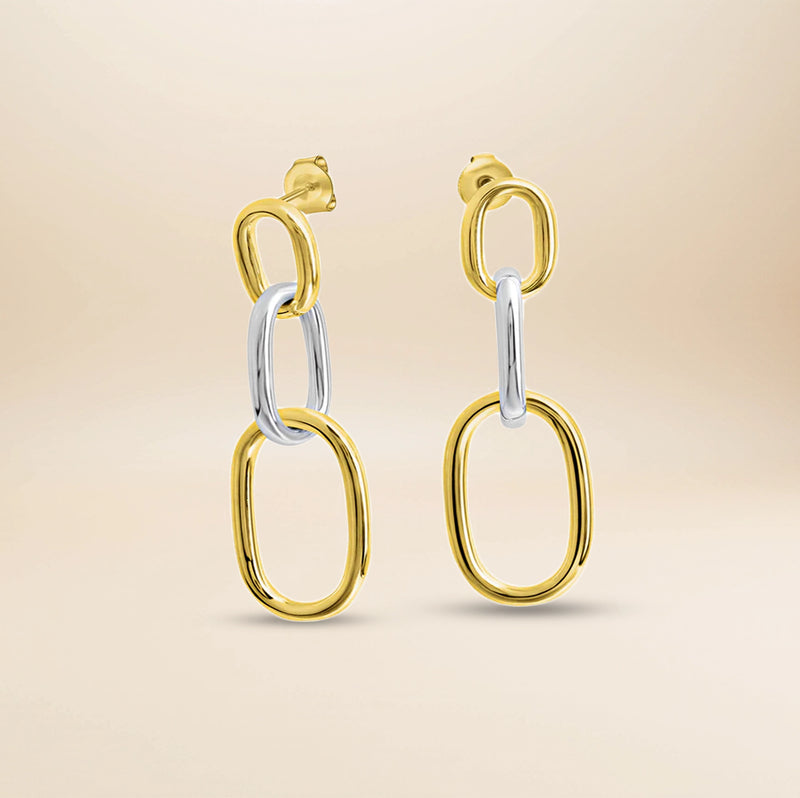 Clairette Sculpt Ohrhänger – 925 Sterling Silber teilvergoldet