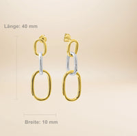 Clairette Sculpt Ohrhänger – 925 Sterling Silber teilvergoldet
