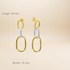 Clairette Sculpt Ohrhänger – 925 Sterling Silber teilvergoldet