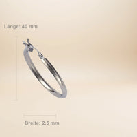 Célest Slim Creolen – 925 Sterling Silber rhodiniert