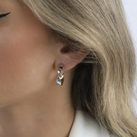 Clairette Sculpt Creolen – 925 Sterling Silber rhodiniert & teilvergoldet