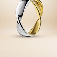 Clairette Sculpt Creolen – 925 Sterling Silber rhodiniert & teilvergoldet