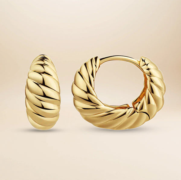 Soline Bold Creolen – 925 Sterling Silber vergoldet