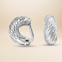 Éliane Bold Creolen – 925 Sterling Silber rhodiniert