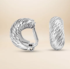 Éliane Bold Creolen – 925 Sterling Silber rhodiniert