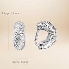Éliane Bold Creolen – 925 Sterling Silber rhodiniert