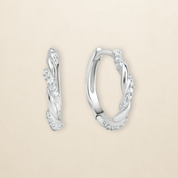 Étoile Creolen – klarer Zirkonia in 925er Silber