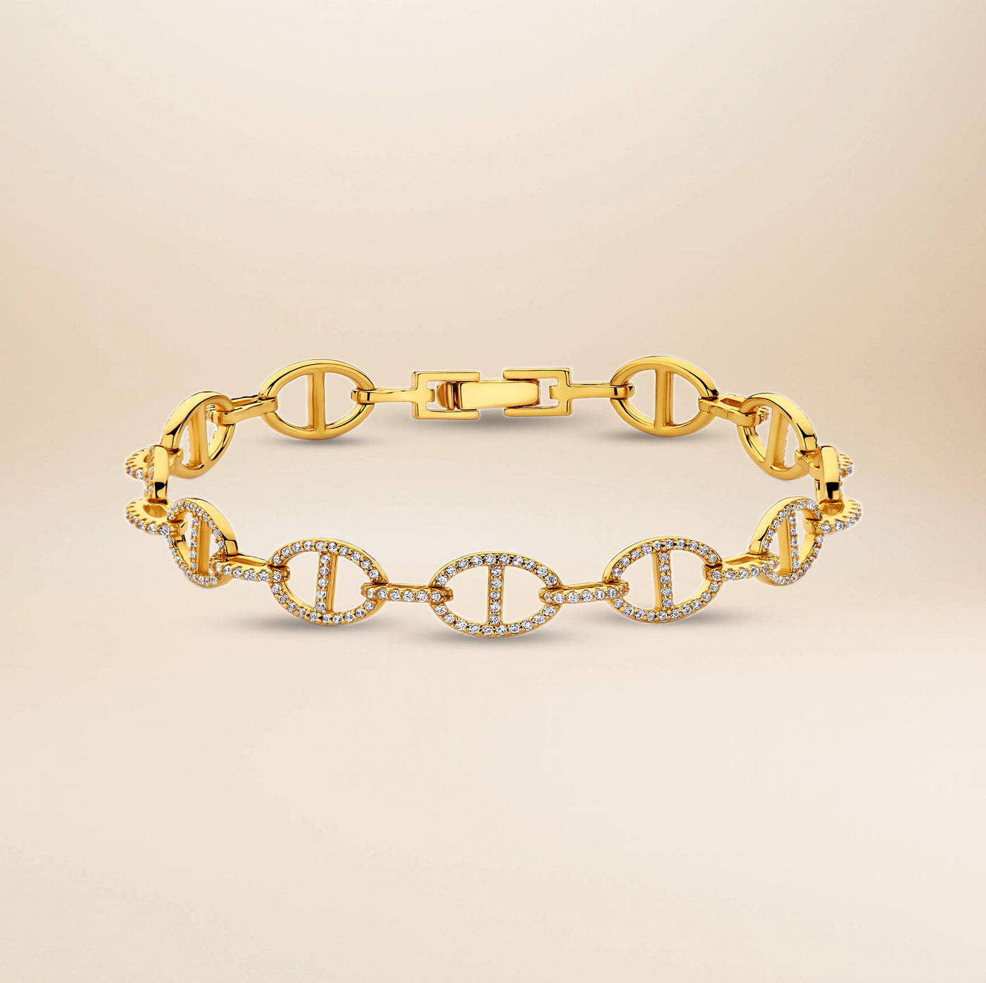 Lumière Zirkonia-Armband – vergoldet in 925er Silber