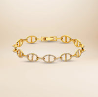 Lumière Zirkonia-Armband – vergoldet in 925er Silber