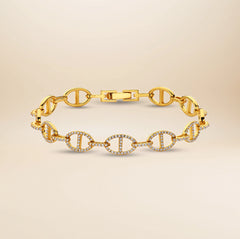 Lumière Zirkonia-Armband – vergoldet in 925er Silber