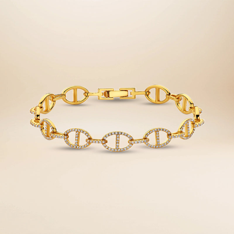 Lumière Zirkonia-Armband – vergoldet in 925er Silber