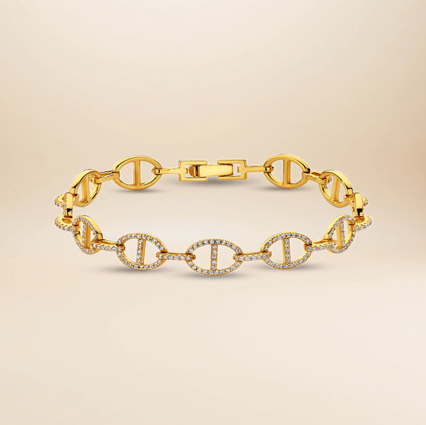 Lumière Zirkonia-Armband – vergoldet in 925er Silber