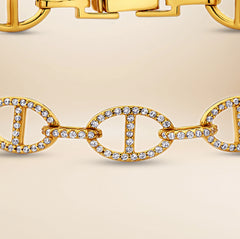 Lumière Zirkonia-Armband – vergoldet in 925er Silber