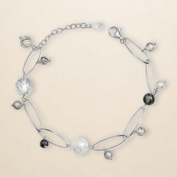 Soline Kristall-Armband – Quarz in 925er Silber