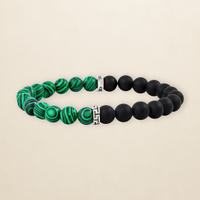 Cai Strech-Armband - Malachit