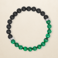 Cai Strech-Armband - Malachit