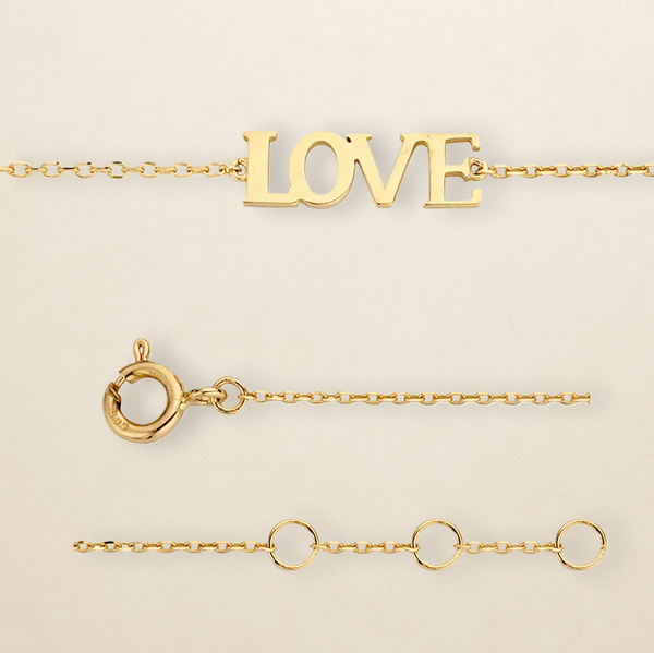 Odette LOVE Armband – in 585er Gold