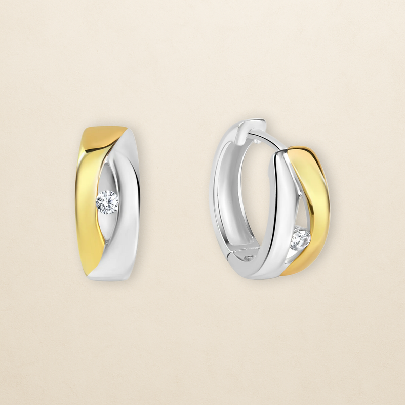 Lisette Creolen – klarer Zirkonia in 925er Silber