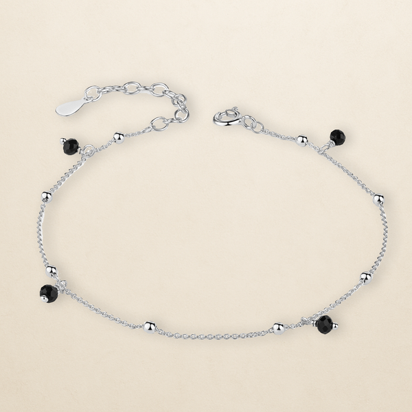 Amélie Spinell-Armband – Schwarz in 925er Silber