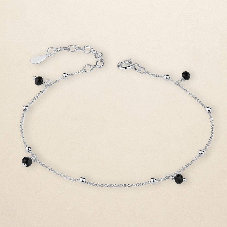 Amélie Spinell-Armband – Schwarz in 925er Silber