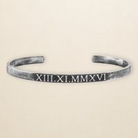 Cai Men Armreif – 925 Sterling Silber – oxidiert 65 cm